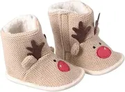 SHOWERORO Babys Christmas Shoes Baby Booties Boys Girls Crawling Shoes Christmas elk Socks Boots Elk Slippers Booties Child Cute Footwear Women Winter Slipper Newborn Keep Warm Snow Boots