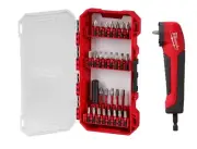 Milwaukee SHOCKWAVE Impact-Duty Alloy Steel Drill and Bit Set with Angle Adapter