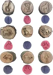 Animal Footprint Stamp, Decorative Stamp Animal Track Stamp for Children, Animal Stamp for Crafts, Wooden Animal Paw Stamp, Art Stamp, Creative Footprint Stamp