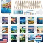 Tenceur 144 Piece Paint Your Own Designer Canvas Set 8 x 10 Inch Coloring Pai