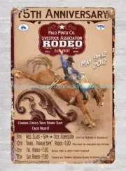 75th Anniversary Palo Pinto Co. Livestock Association Rodeo metal tin sign