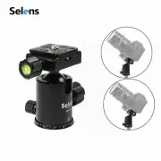 Selens Black 360° Swivel Mini Tripod Ball Head Fit for 3/8‘’ DSLR Camera Monopod
