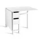 Dining Table Rectangular Extendable White Modern Furniture Home Decor Kitc WH-AB