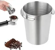 Coffee Dosing Cup 54mm, Stainless Steel Dosing Cup Coffee Machine Accessories, Coffee Powder Feeder Part Coffee Grinder Powder Cup Compatible with 54mm Portafilter