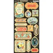 Graphic 45 Come One Come All Circus Carnival Show Prizes Magic Games Chipboard