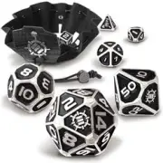 PREORDER Enhance Tabletop - RPGs 7pc DnD Metal Dice Set with Case and Dice Bag B