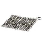 Petromax Cast Iron Pot Scrubber, Stainless Steel Chain Mail Skillet Cleaner