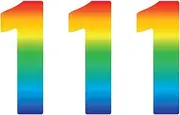 Pack of 3 Wheelie Bin Numbers Stickers (17 cm) - 1 Self Adhesive Waterproof Stickers Out Door Bin Numbers for Wheelie Bins Large Sara Prints®