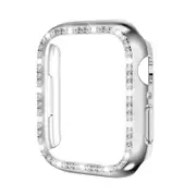 Nevenka Shiny Apple Watch Case Single Row Diamond for iWatch 8 7-Silver