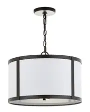 JONATHAN Y 4-Light Thatcher Bronze & White Pendant