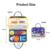 Busy Board Educational Sensory Toys Toddler for 3-6 Year Old Boys Girls-Blue