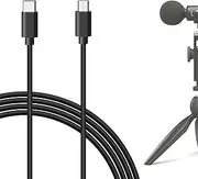 Geekria for Creators Micro USB to USB C Microphone Cable 6.5ft / 2m, Compatible with Shure MV7, MV88+, MV5, MV51, MVi Mic Cord (Black)