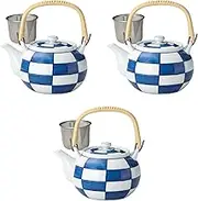 Set of 3, Noichimonohonpo 6 Earthenware Pot with U 5.5 x 4.3 inches (14 x 11 cm) 800cc | Arita Ware Potted Pot, Arita Ware