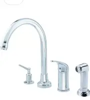 Gerber Plumbing Melrose Single Handle Kitchen Faucet with Side Spray and Soap...