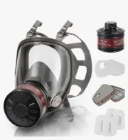 Full Face Respirator Mask, Reusable Respirator Mask with Filters, 6800 Anti Fog