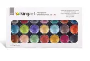 Kingart® Studio Pearlescent Watercolor Pan 21 Brilliant Sturdy Palette Holder