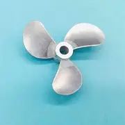 Zinc Alloy 3 Blades Propeller High Hardness 36/40/44/48mm Diameter 4mm Aperture Propellers RC Model Boat Shaft Connector Replacement Outboard Propeller(D28 Positive)