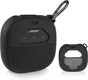 (Black) - getgear Silicone Cover Sleeve for Bose SoundLink Micro Portable Outdoor Speaker, Customised Design Skin Giving All 6 Directions Protection, Best Matching in Shape and Colour(Black)