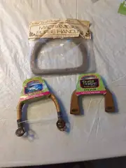 Lot Of Three Wood Purse Handles For Making Purses