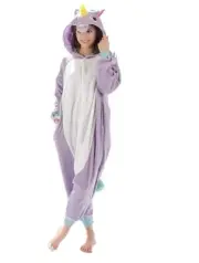 Emolly Fashion One Piece Unicorn Union Suit Adult Size M Purple Teal NWT