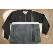 NWT Vtg 90s Adidas Quarter Zip Pullover TRACKER Jacket Windbreaker Men Small