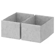 KOMPLEMENT box, light grey, 15x27x12 cm