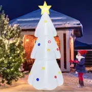 7ft Inflatable White Christmas Tree Lighted Outdoor Holiday Xmas Decor Indoor