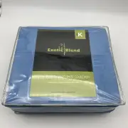 Exotic Blend Bamboo Sheet Collection King Size Sheet Set Color Blue