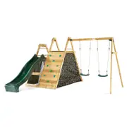 Plum Play AU Climbing Pyramid with Slide & Swings Jungle Gym for Kids Outdoor