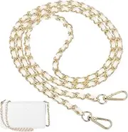 1 x Replacement Bag Chain, Comforty Bag Strap, Handbag Chains, Bag Strap, Flat Bag, Shoulder Strap (120 cm) (Gold)