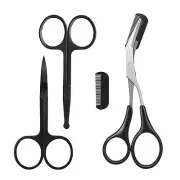 Eyebrow Scissors with Comb, Facial Hair Small Grooming Scissors For Men Women...
