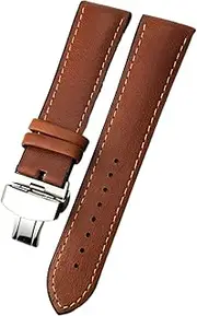 [BANDKIT] 20mm 21mm 22mm Leather Watch Strap Black Brown Watch Bands For Rolex For Omega Seamaster 300 For Hamilton For Seiko For IWC For Tissot Bracelet