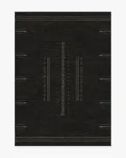 150' x 215' | Machine Washable Runner Rug | Kid & Pet Friendly | Indoor Rug | Milos Black Rug | Ruggable