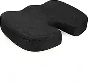 Ergonomic Memory Foam Seat Cushion, Coccyx Orthopedic, Back, Lumbar Vertebra and Tailbone Pain Relief Seat for Car, Office, School, Home