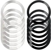 12 Pack Universal Metal Rings Compatible with MagSafe Magnetic Wireless Charger, Ultra Thin Rings Sticker Compatible with iPhone 15 14 13 12 Pro Mini Max Galaxy S21 Car Charger (NO Magnet), 2 Colors