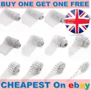 SILVER Diamonte Rhinestone Crystal Diamond Wedding Cake card Banding Ribbon