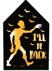 Ill Be Back Zombie Light Box Halloween Decoration