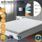 Bedra Memory Foam Mattress Topper Reversible Cool Gel Mat 10cm with Elastic Belt
