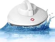 [Grennix] Robot Pool Cleaner - Cordless Robotic Pool Vacuum for Above Ground & In-Ground Swimming Pool Self-Docking Automatic Underwater Skimmer with Strong Suction, Top Handle - White