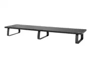 Tripp Lite Dual-Monitor Riser Stand for Desk, Black Wood & Steel Desktop