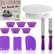12PCS Cake Rotating Turntable Decorating Set Icing Spatula Scraper Baking Kit