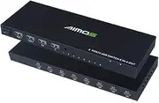 USB2.0 Shared Switcher 8 Computers Sharing 4 USB Devices 8 in 4 Out Switcher Box for Keyboard//Pr/U Disk Black One Size
