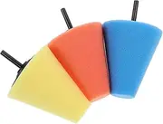 3Pcs Auto Wheel Polishing Cone Cone Shaped Buffing Pads for Car Wheel Care Durable Polishing Sponge for Electric Drills for Mudguards and Uneven