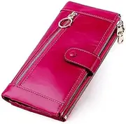 [WTCBQC] Card Holder Ladies Wallet Card Slots Holder Durable Large Capacity Leather Coin Pouch Color Purse Clutch Girls Birthday Gift Coin Purse