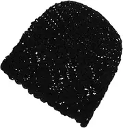 Ipetboom Women Turban Cotton Beanie Breathable Hair Cover for Chemo and Daily Wear Comfortable Cotton Material Classic Color Stylish Headwear for Women Black