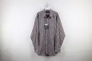 Deadstock Vintage Wrangler Mens Size XLT Western Rodeo Snap Button Shirt Plaid