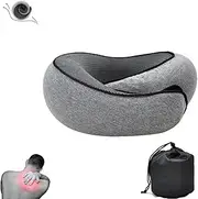 FYFTNMZ 2024 New Wander Plus Travel Pillow, Flyhugz Neck Pillow, Wander Plus Travel Neck Pillow, Aircraft Memory Foam Travel Neck Pillow (Grey), NCS-437