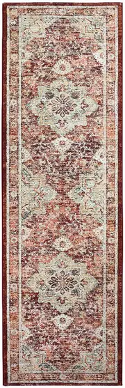 Oxford Rug 63435-1414 In Red : Runner Rug