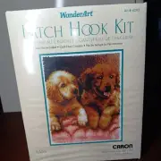 NEW Caron Wonder Art 4295 Labrador Puppy Lab Dogs 20x27" Latch Hook Kit Boxed