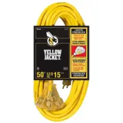 50 ft. Multi-Outlet Heavy-Duty Contractor Extension Cord with Power Light Block